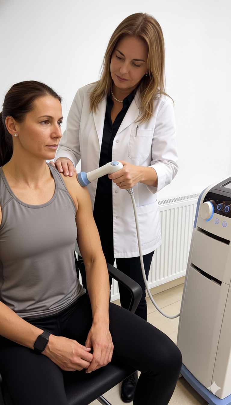 Tratamento de ombro com ondas de choque